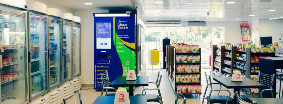 smart lockers in supermarkets for Brazil