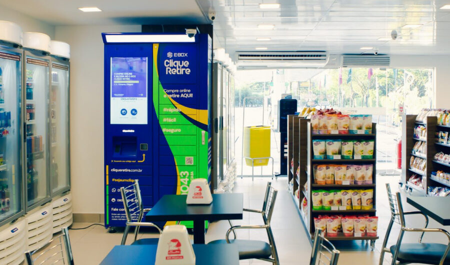 smart lockers in supermarkets for Brazil